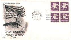 Change of Rate Postage "B" Issue Block of Stamps First Day Covers First Day Cover First Day Cover First Day Cover