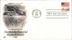 America the Beautiful Flag Stamp 1981 First Day Covers First Day Cover First Day Cover First Day Cover