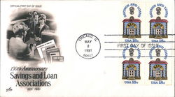 150th Anniversary Savings and Loan Associations 1831-1981 First Day Covers First Day Cover First Day Cover First Day Cover