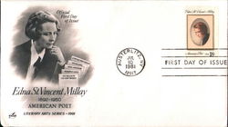 Edna St. Vincent Millay 1892-1950 American Poet Literary Arts Series 1981 First Day Covers First Day Cover First Day Cover First Day Cover