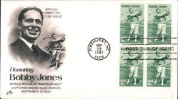 Honoring Bobby Jones World Ruler of Amateur Golf Captured Grand Slam-Merion September 27, 1930 First Day Cover