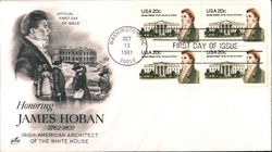 Honoring James Hoban 1762-1831 Irish-American Architect of the White House Block of Stamps First Day Covers First Day Cover Firs First Day Cover