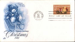 Season's Greetings - Christmas 1981 First Day Covers First Day Cover First Day Cover First Day Cover