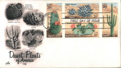 Desert Plants of America 1981 Block of Stamps First Day Covers First Day Cover First Day Cover First Day Cover