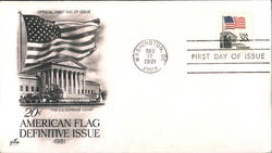 20¢ American Flag Definitive Issue 1981 First Day Covers First Day Cover First Day Cover First Day Cover