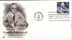 Honoring Franklin D. Roosevelt 100th Anniversary of His Birth First Day Covers First Day Cover First Day Cover First Day Cover