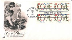 Love Stamp "For Someone Special" Block of Stamps First Day Covers First Day Cover First Day Cover First Day Cover