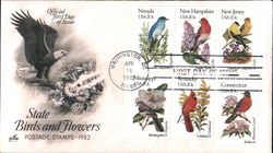 State Birds and Flowers - Postage Stamps 1982 Block of Stamps First Day Covers First Day Cover First Day Cover First Day Cover