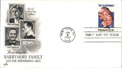 Honoring the Barrymore Family and the performing arts First Day Covers First Day Cover First Day Cover First Day Cover