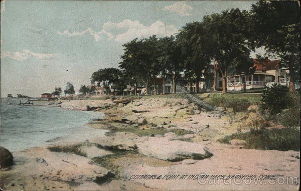 Cottages and Point at Indian Neck Branford, CT Postcard