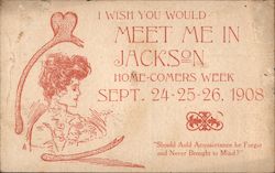 I Wish You Would Meet Me in Jackson Missouri Postcard Postcard Postcard