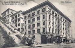 Hotel Broadway - The House of Hospitality, The Host with a Golden Smile Los Angeles, CA Postcard Postcard Postcard