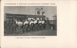 Strawbridge & Clothier, A Busy Spot - The Bell Telephone Exchange Philadelphia, PA Postcard Postcard Postcard