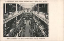 Strawbridge & Clothier, Bird's Eye View of the Greatest Dress Goods Aisle in the World Philadelphia, PA Postcard Postcard Postcard