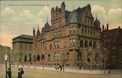 Widener's Library Postcard