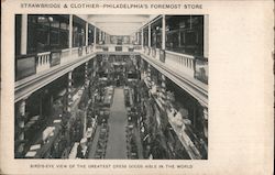 Strawbridge & Clothier, Bird's Eye View of the Greatest Dress Goods Aisle in the World Philadelphia, PA Postcard Postcard Postcard