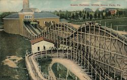 Scenic Railway (Roller Coaster), Willow Grove Park Pennsylvania Postcard Postcard Postcard