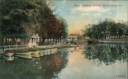 Boat Landing, Willow Grove Park Postcard