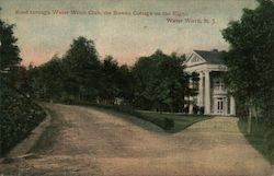 Road Through Water Witch Club, the Bowen Cottage on the Right Waterwitch, NJ Postcard Postcard Postcard