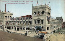 Entrance to Young's New Pier - One of the Great Amusement Places Atlantic City, NJ Postcard Postcard Postcard