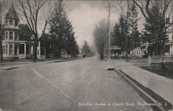 Belvidere Avenue at Church Street Postcard