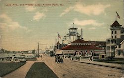 Lake Ave., and Wesley Lake Asbury Park, NJ Postcard Postcard Postcard