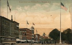 Broad Street and Military Park Postcard