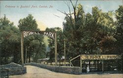 Entrance to Bushkill Park Postcard