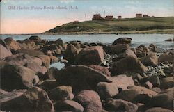 Old Harbor Point Block Island, RI Postcard Postcard Postcard