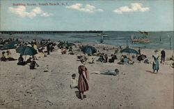 Bathing Scene Postcard