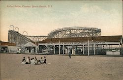 Roller Boller Coaster South Beach, NY Postcard Postcard Postcard