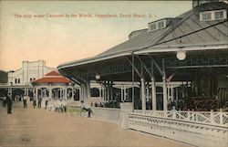 The Only Water Carousel in the World, Happyland South Beach, NY Postcard Postcard Postcard