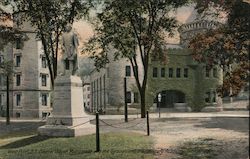 Colonel Thayer Monument and the Gymnasium Postcard