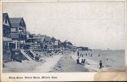 Beach Scene, Walnut Beach Milford, CT Postcard Postcard Postcard