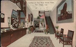 Lobby of the New Hotel Yale San Diego, CA Postcard Postcard Postcard