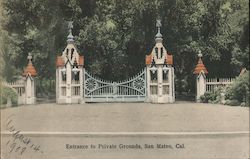 Entrance to Private Grounds Postcard