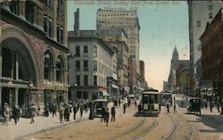 Wisconsin Street, Looking East From Grand Avenue Milwaukee, WI Postcard Postcard Postcard