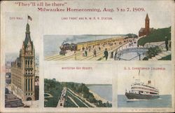 Milwaukee Homecoming, 1909 Postcard