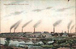 Edgar Zinc Smelters Cherryvale, KS Postcard Postcard Postcard