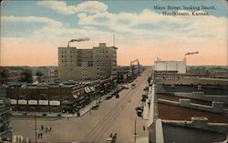 Main Street, Looking South Hutchinson, KS Postcard Postcard Postcard