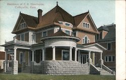 Residence of E. R. Hawthorne Coffeyville, KS Postcard Postcard Postcard