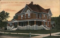 Residence of Dr. W.C. Hall Coffeyville, KS Postcard Postcard Postcard