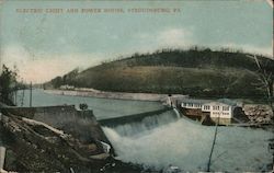 Electric Light and Power House Stroudsburg, PA Postcard Postcard Postcard