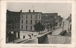 A bird's eye view of Broadway North of Bank Street Lorain, OH Postcard Postcard Postcard