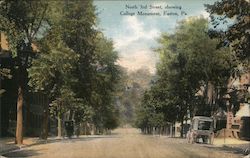 North 3rd Street, Showing College Monument Easton, PA Postcard Postcard Postcard