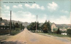 Lafayette Avenue Showing Paxinosa Inn Postcard