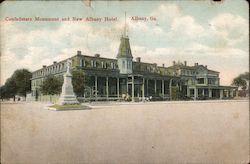 Confederate Monument and New Albany Hotel Georgia Postcard Postcard Postcard