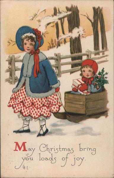 Christmas Children Postcard