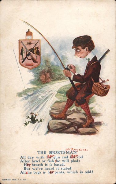 The Sportsman Caricatures Postcard