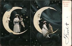 Spooning in the Moon Postcard